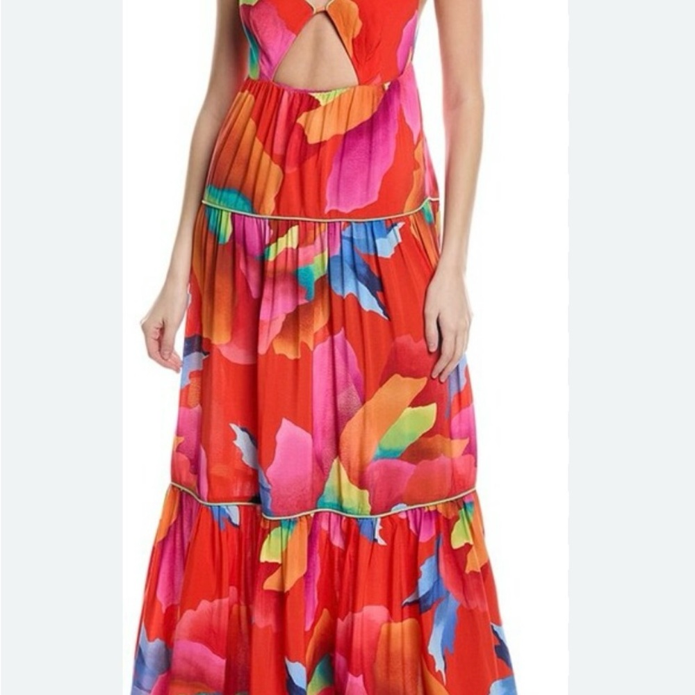 FARM Rio Red Ombré Chita Dress